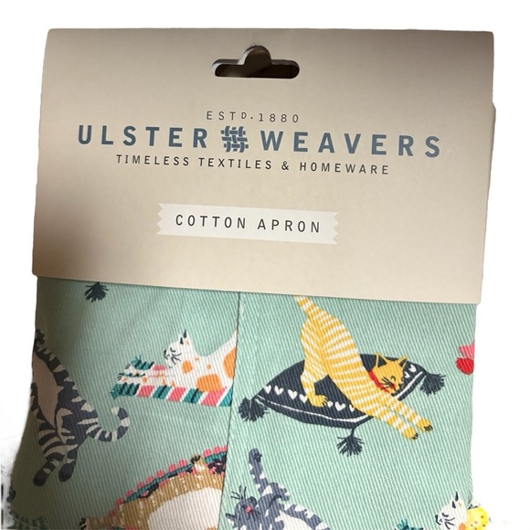 Ulster Weavers Cotton Apron - Kitty Cats (Blue) New with Tags - Picture 5 of 8